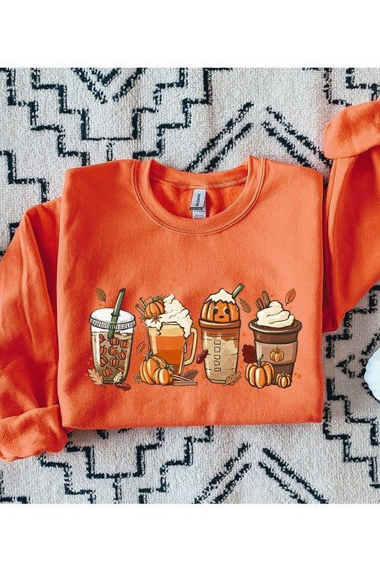 Unisex Spice Latte Pumpkin Fleece Sweatshirt