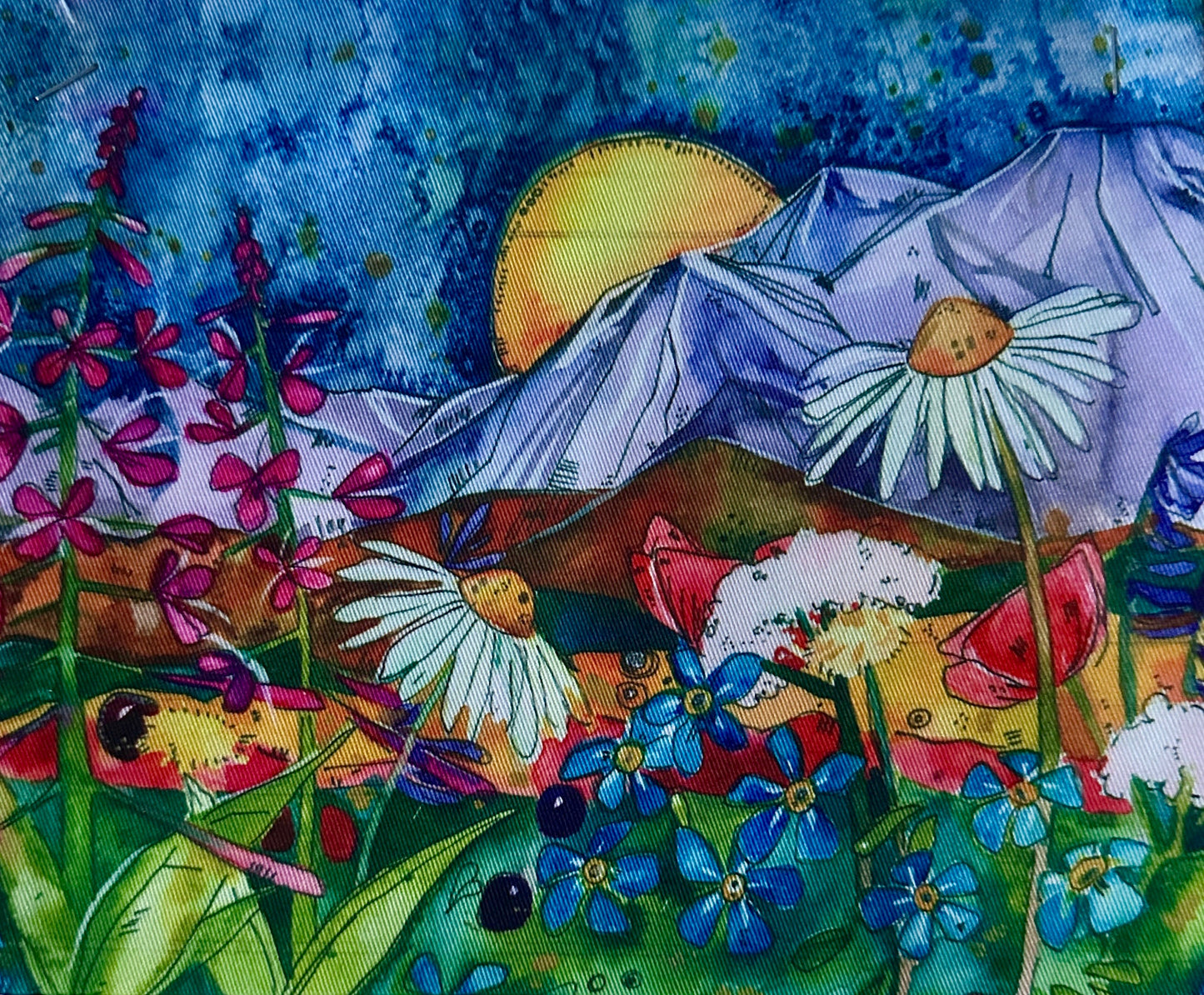 Wildflower Dreamscape Fleece Overalls