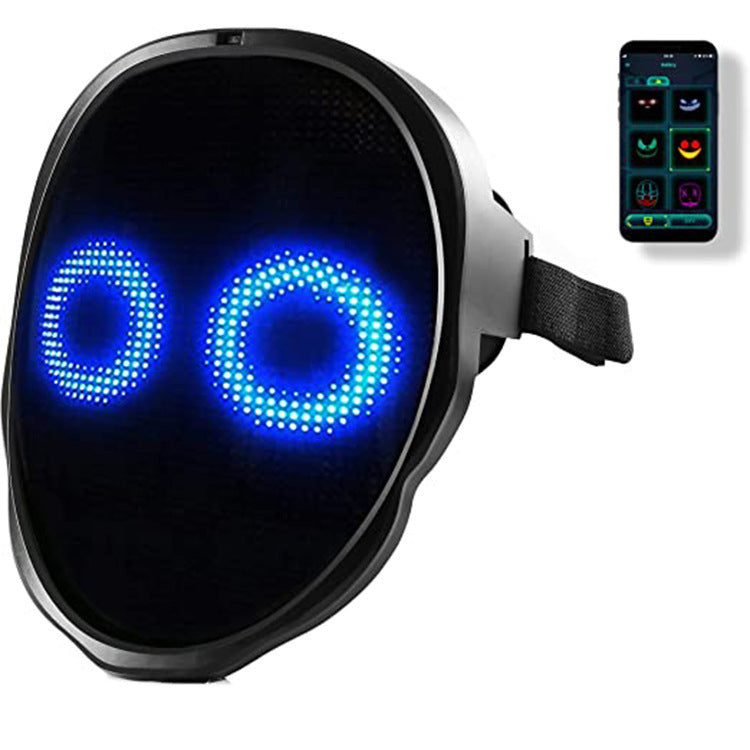 Halloween Full Color LED Luminous Face Changing Mask Party Props