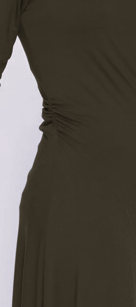 Side Ruched Black Bamboo Jersey Dress