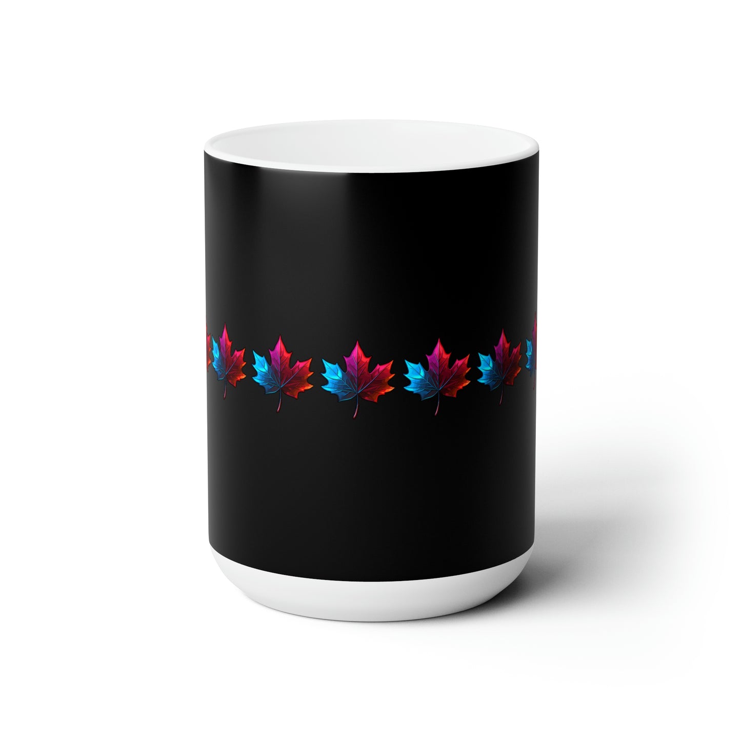 Canada Maple Leaf design black Christmas Ceramic Mug 15oz