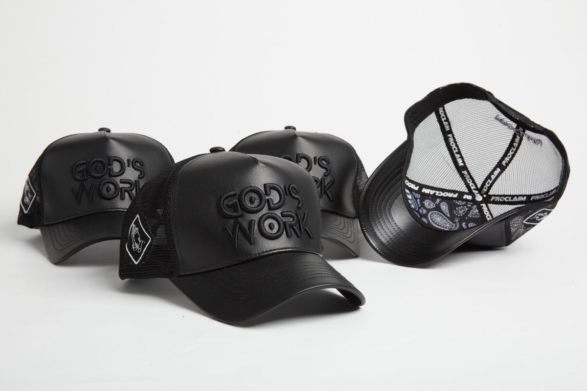 Asphalt Leather Signature Series Snap-back Hat God's Work
