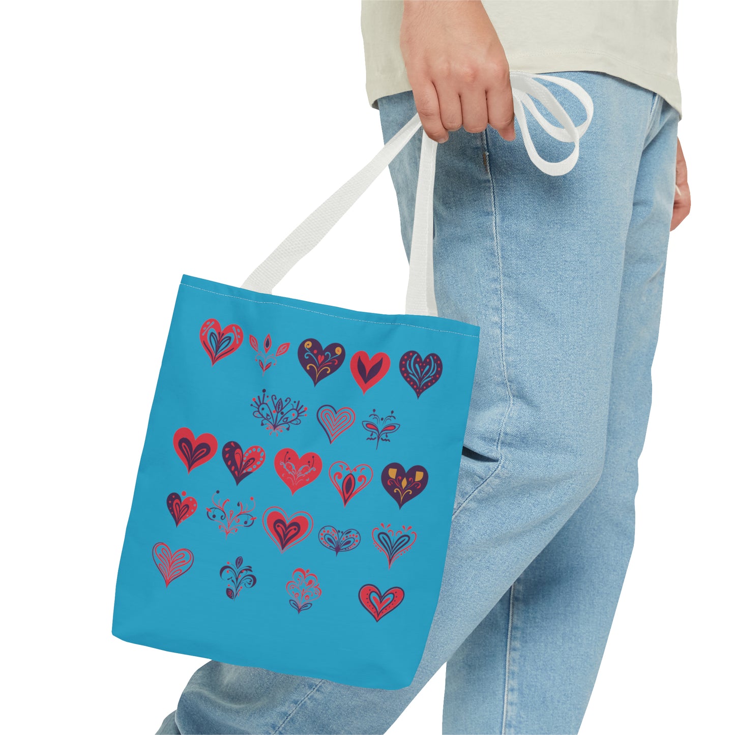 Valentine's Turquoise Tote Bag (AOP)