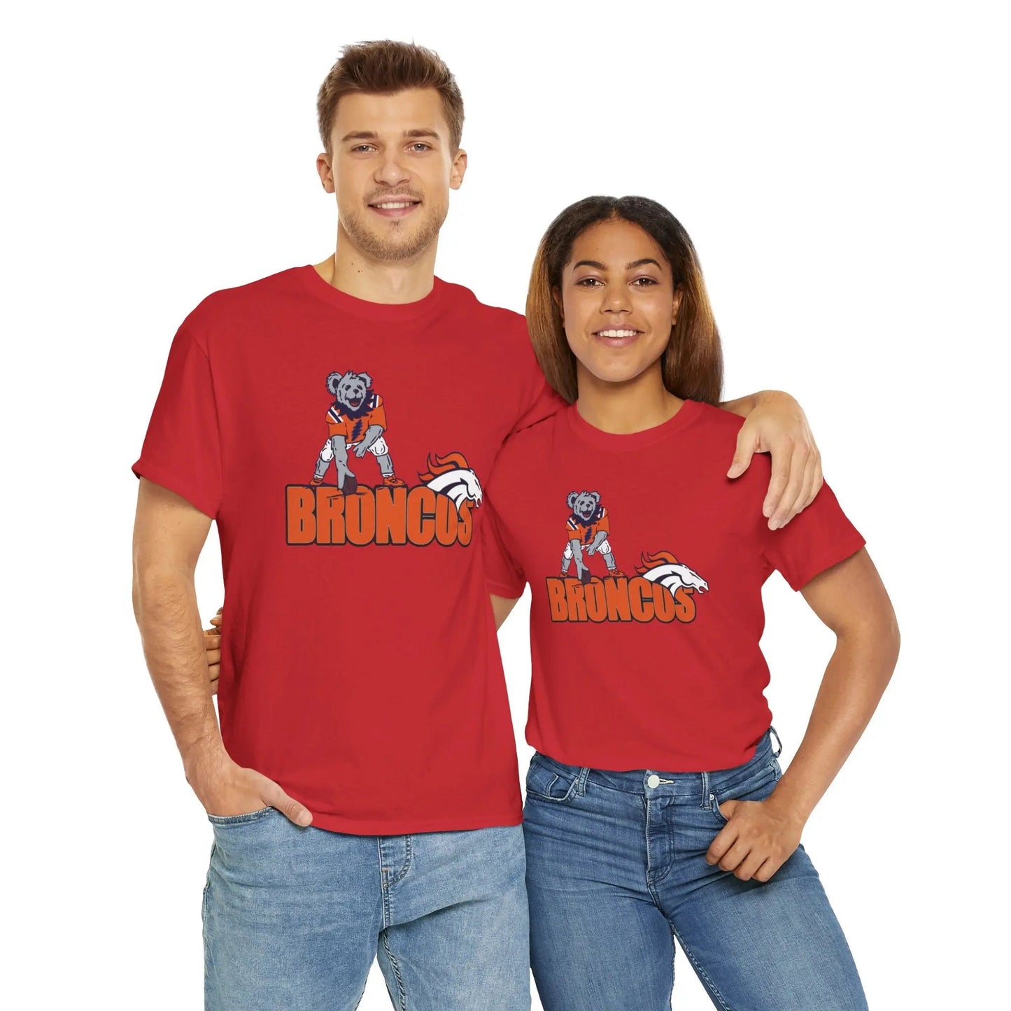 Denver Broncos Dancing Bear Grateful Dead T-Shirt NFL The Gridiron Collection