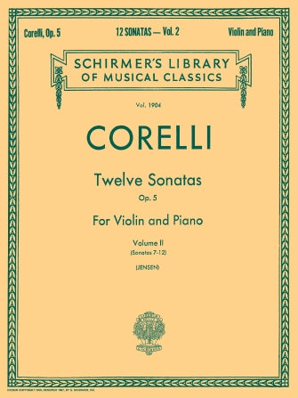 Twelve Sonatas Op 5 Violin and Piano Sheet Music Corelli