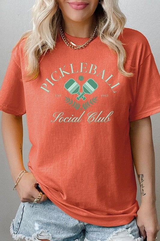 Pickleball Social Club Graphic Plus Heavy Cotton T