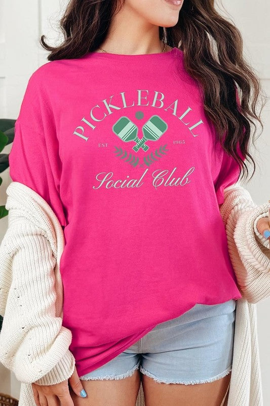 Pickleball Social Club Graphic Plus Heavy Cotton T