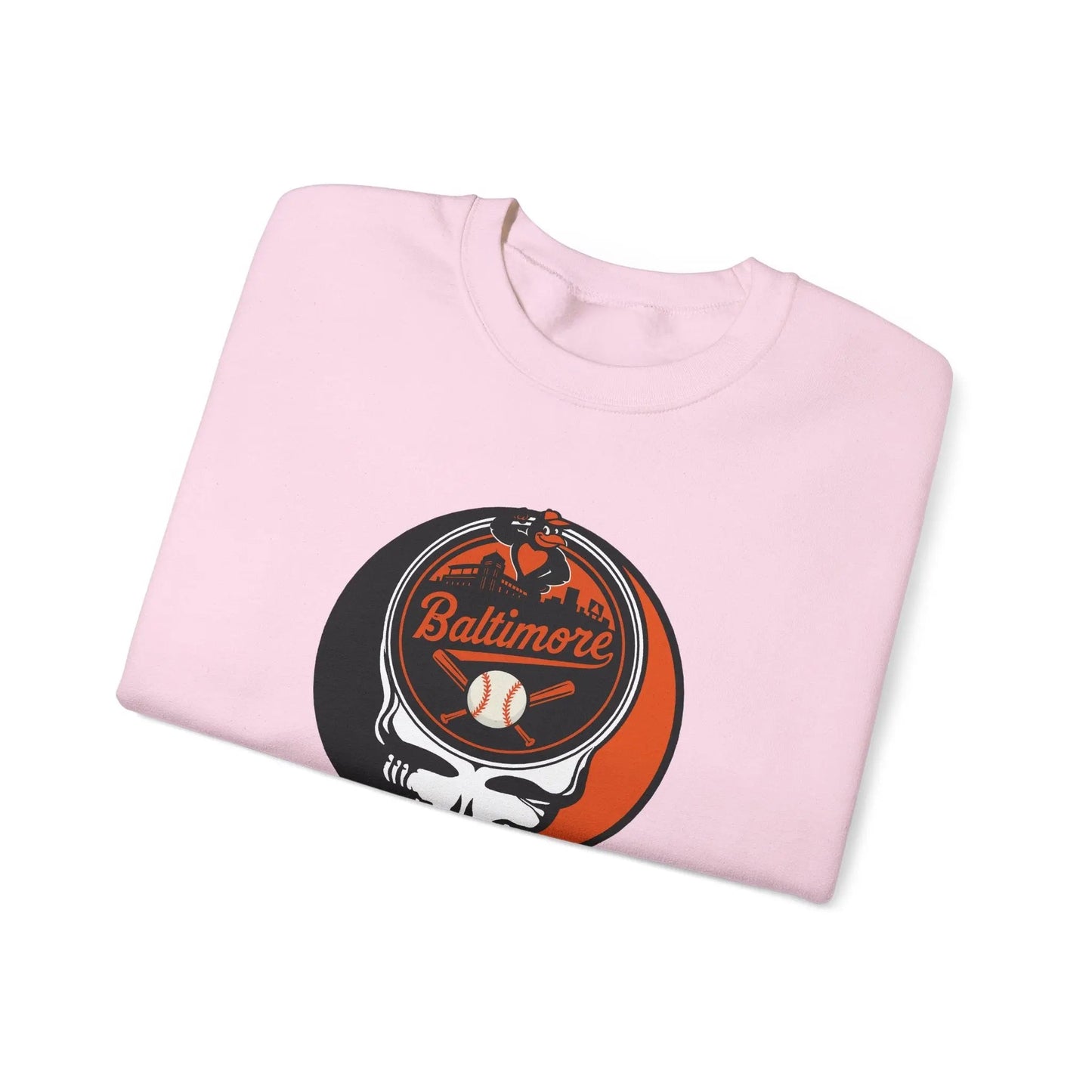 Grateful Dead Stealie Baltimore Baseball Edition Crewneck Sweatshirt MLB