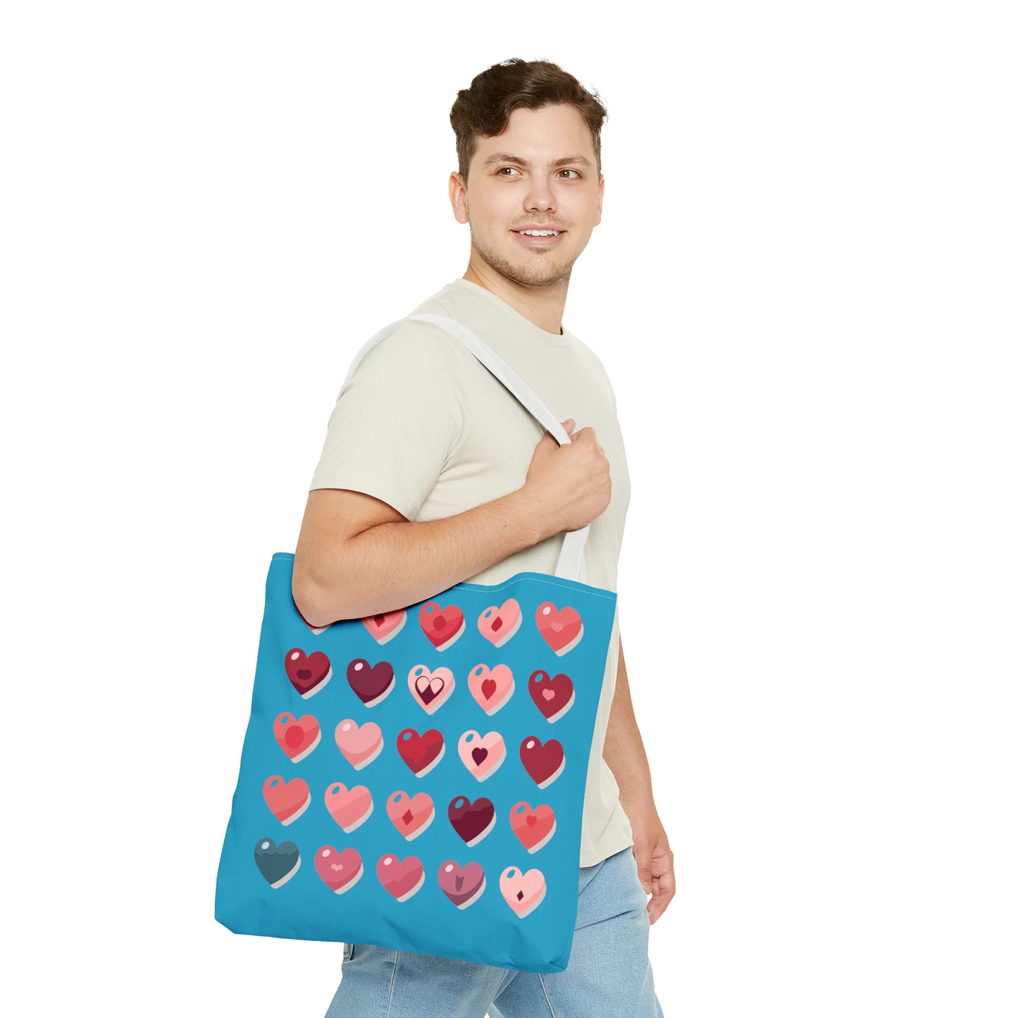 Valentine's Turquoise Tote Bag (AOP)