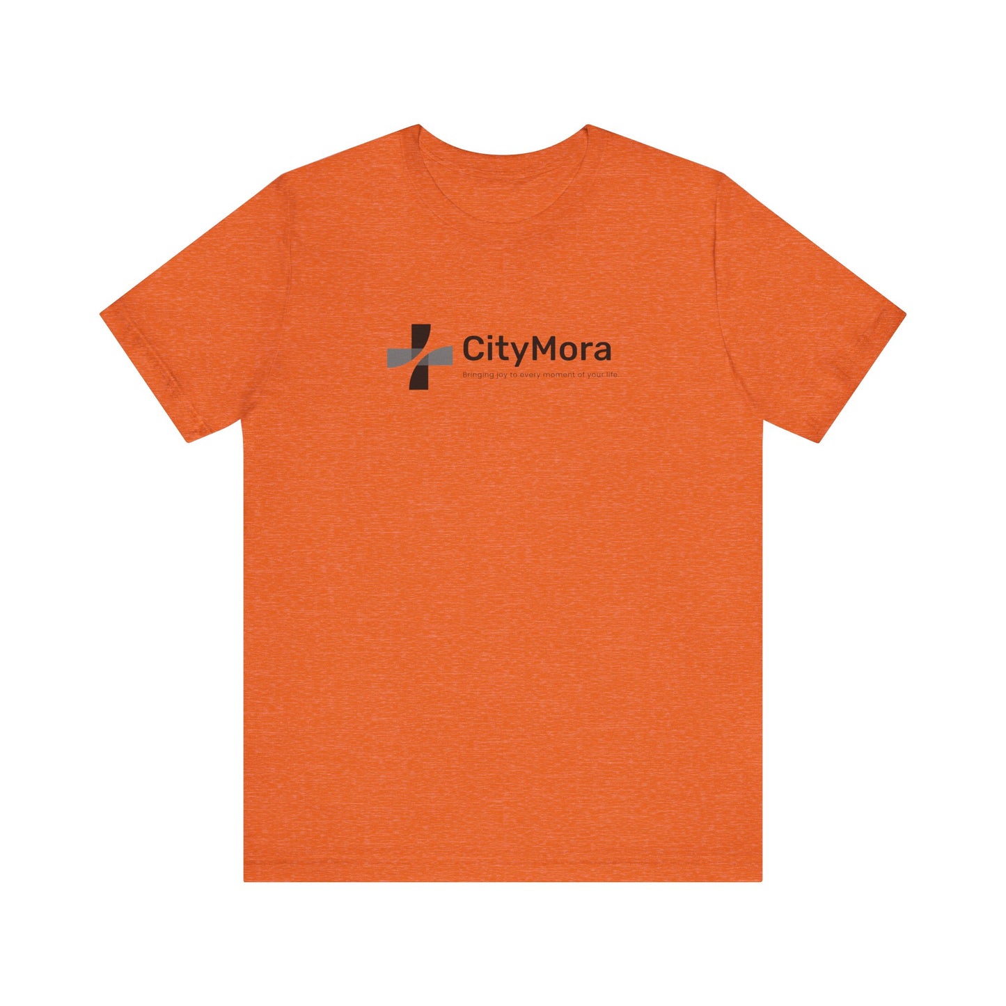 Casual Unisex Tee - 'CityMora' Motivational Short Sleeve Shirt - Black