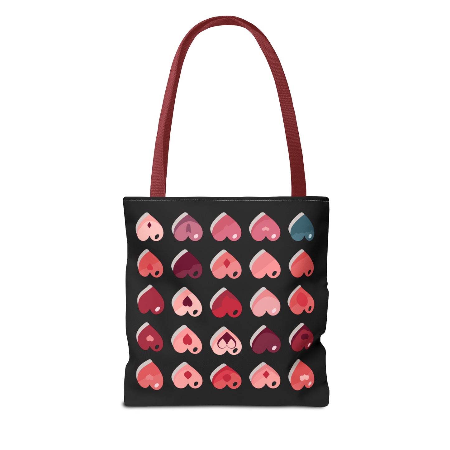 Valentine's black Tote Bag (AOP)