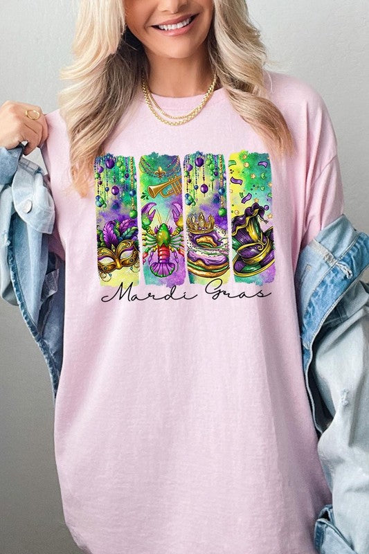 Mardi Gras Graphic Plus Heavy Cotton Tee