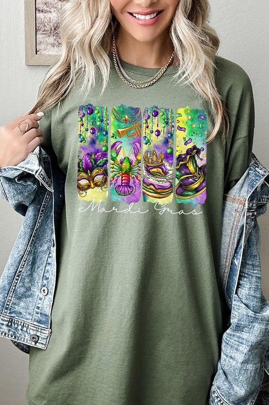 Mardi Gras Graphic Plus Heavy Cotton Tee