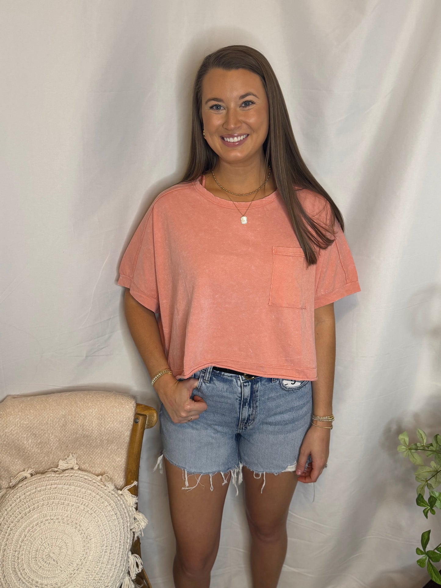 Light Wash Distressed Shorts Zenana