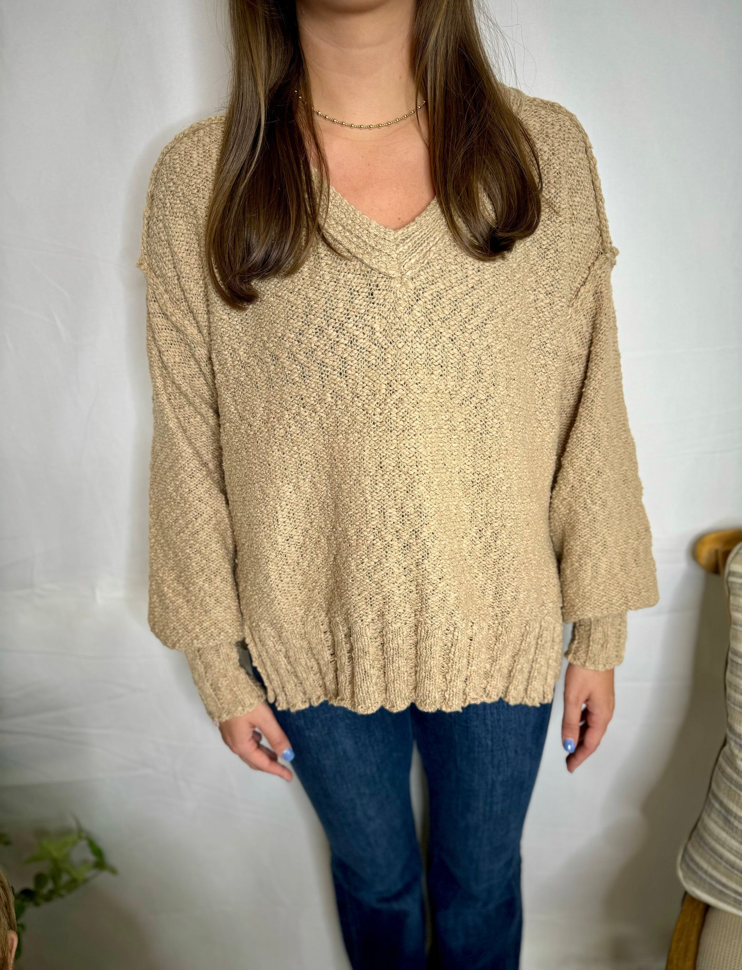 Autumn Balloon Tan Sweater The Autumn Balloon Sweater