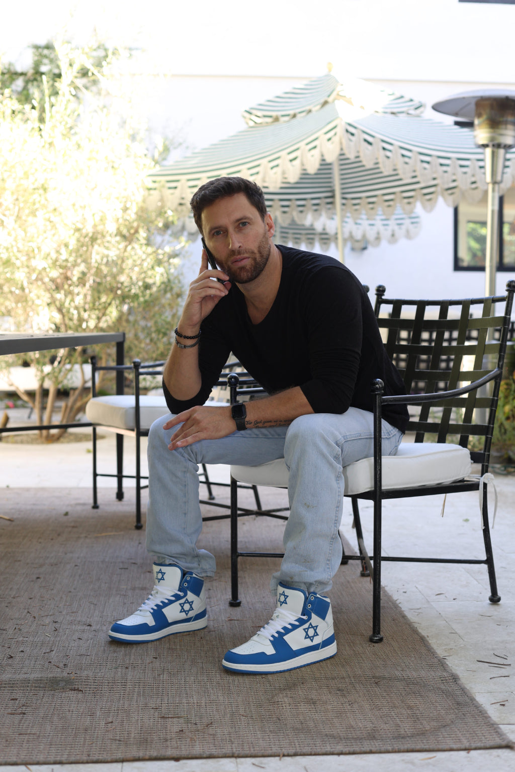 Air Maccabees Blue High Top Shoes