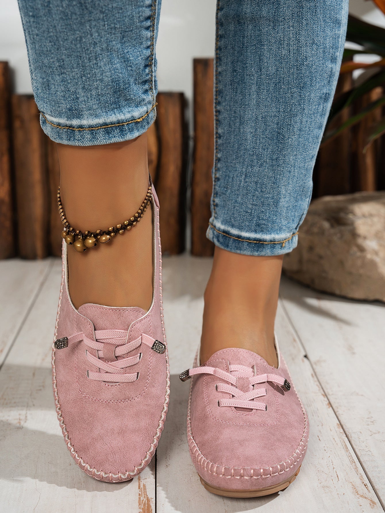 Comfortable Soft Large Size Women's Shoes Flat Heel PU Upper