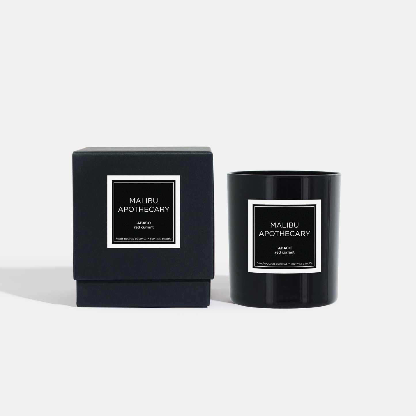 Black Gloss Coconut Soy Wax Candle Black Lacquer Vessel