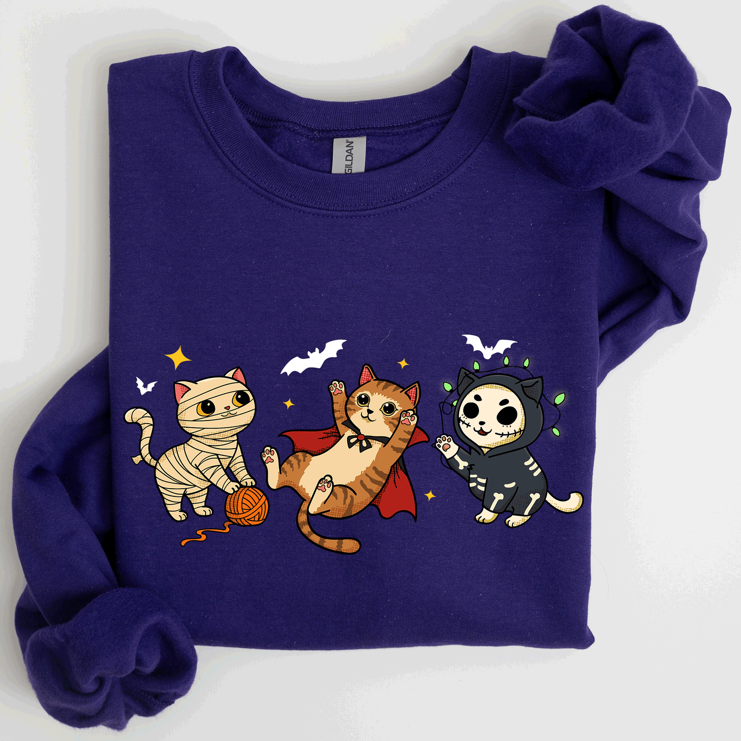 Adorable Halloween Cats, Cute, Fall, Autumn, Costume Sweatshirt
