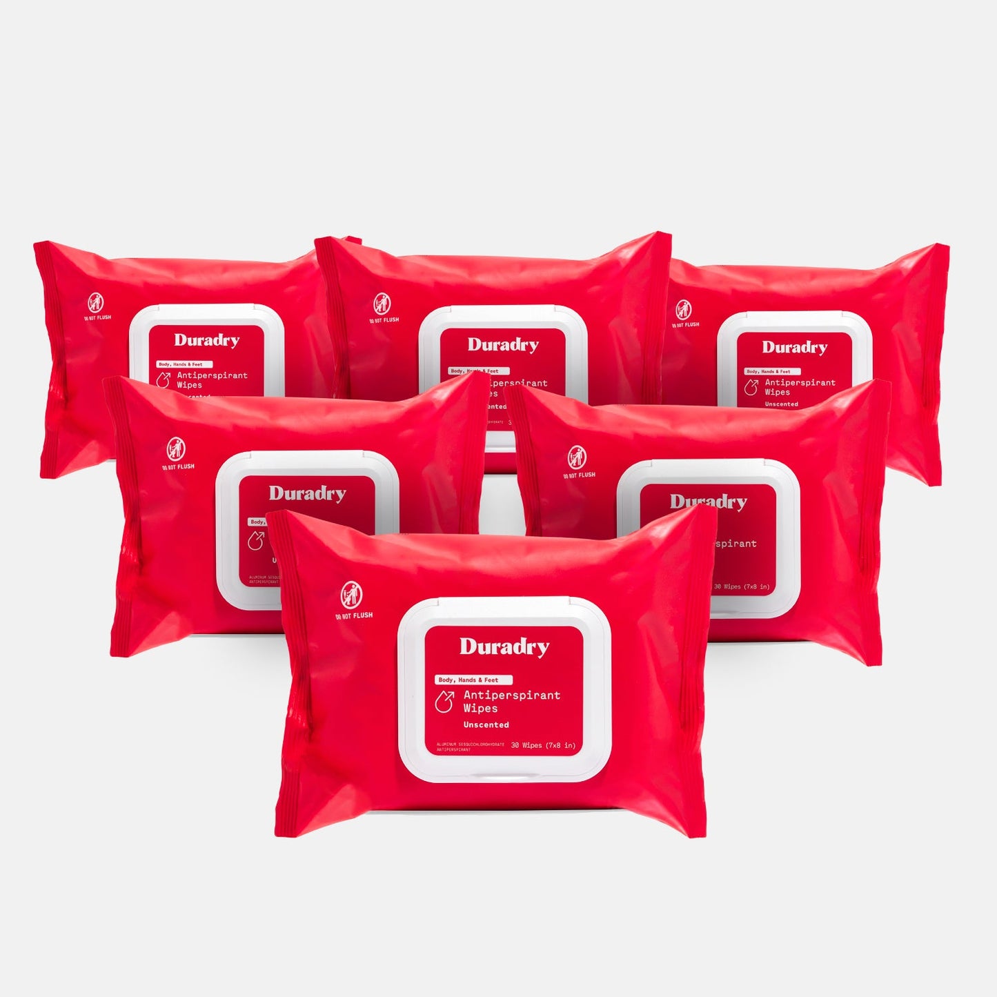 Whole Body Antiperspirant Fragrance-Free Wipes