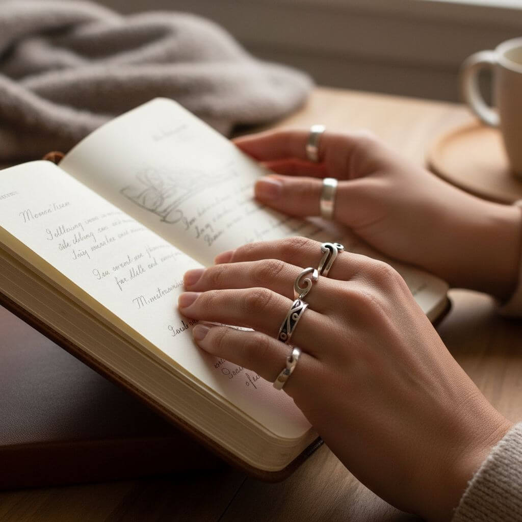 Sterling Silver Pinky-Toe Band Rings Assorted Styles Alexa Martha