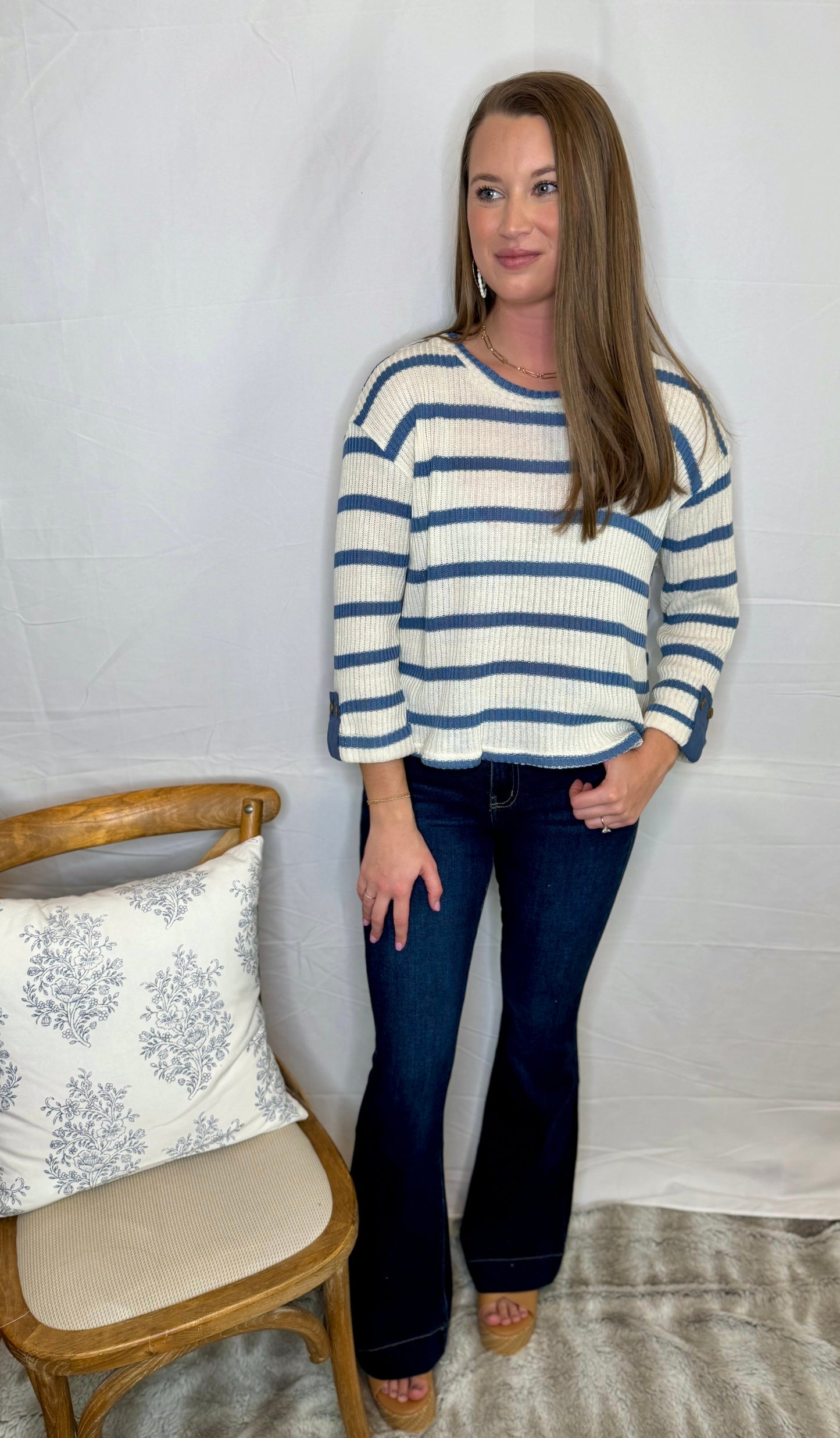 Dark Denim Stretchy Flare Jeans Kan Can