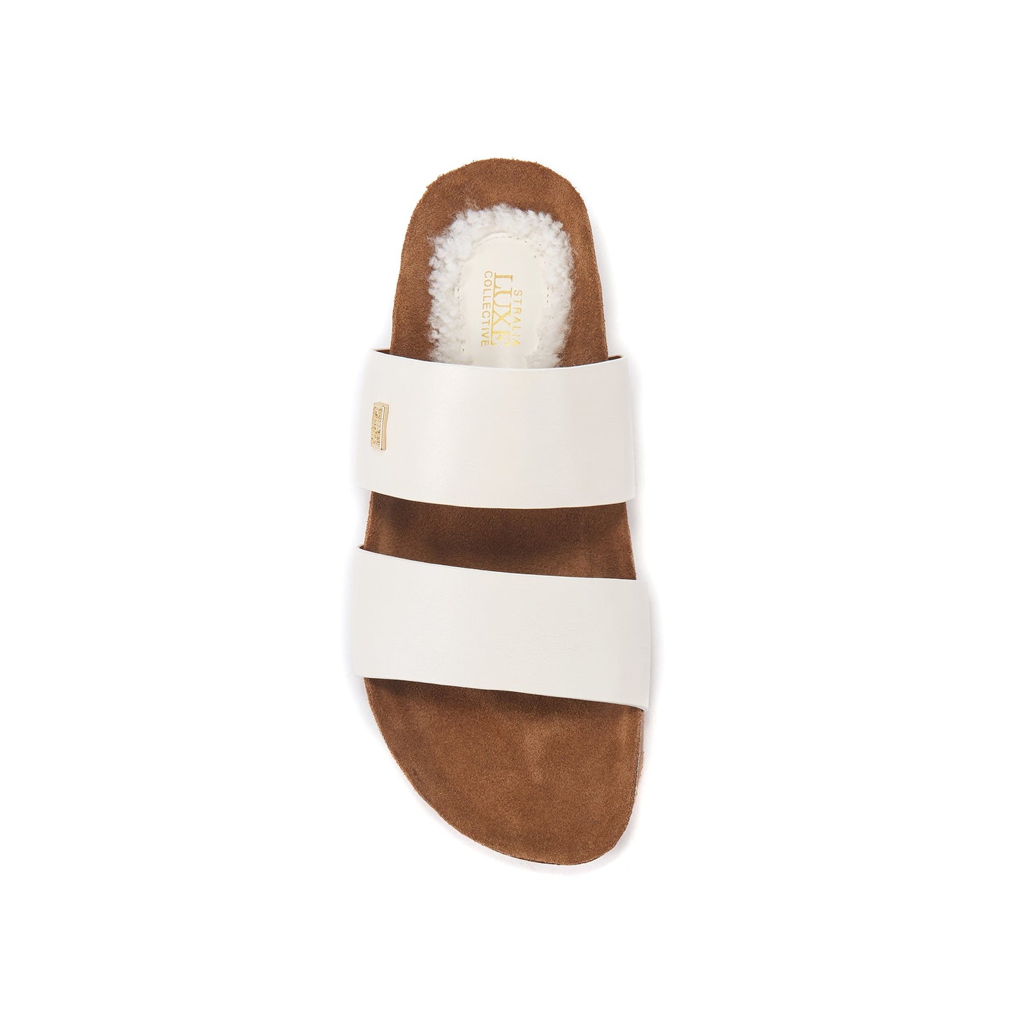 Slip On Summer Sandal Soft Leather Banded BRIGITTE CREAM