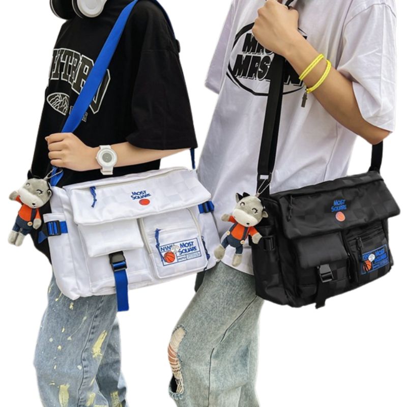Basketball Nylon Messenger Bag for 13 Inch Laptop
