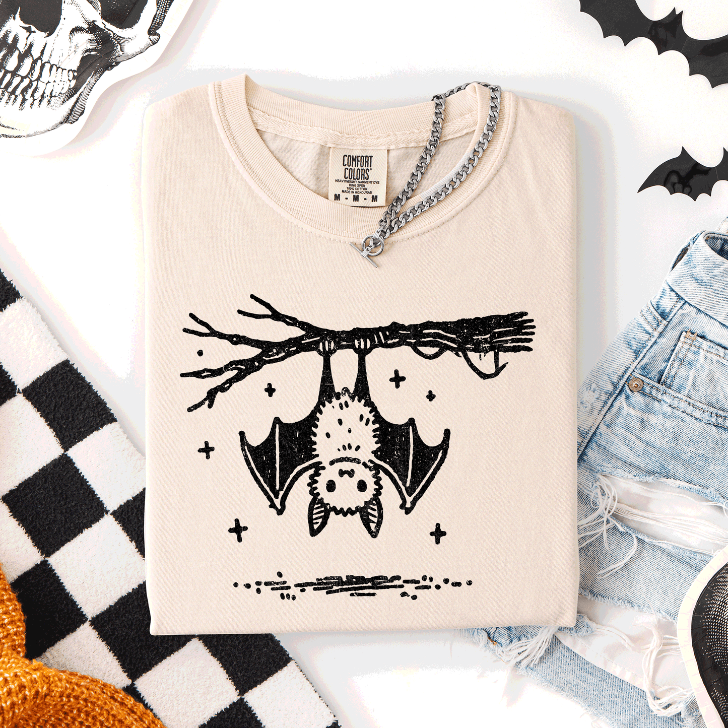 Bat, Cute, Adorable, Halloween, Comfort Colors T-Shirt
