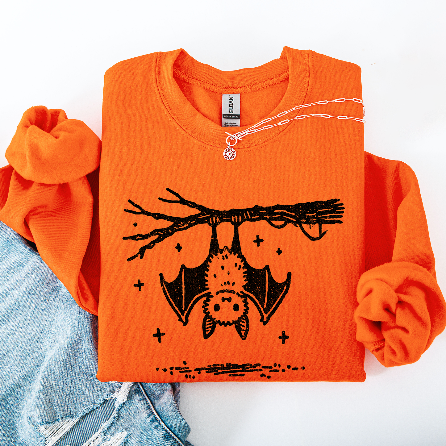Bat Cute Adorable Halloween Sweatshirt Cozy Unisex Sweatshirt Refinery Number One