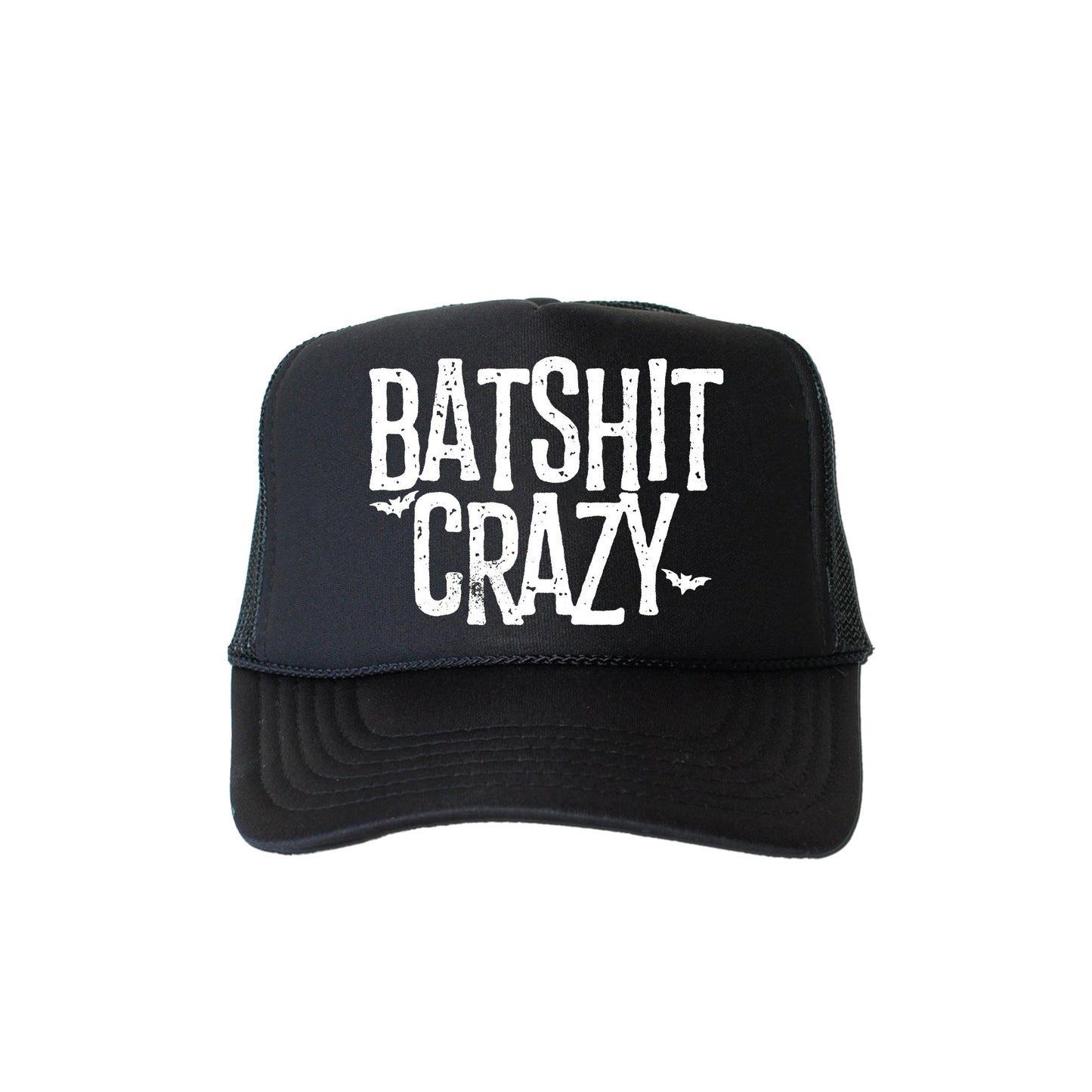 Batshit Crazy, Sassy, Funny, Halloween, Black Snapback Trucker Hat
