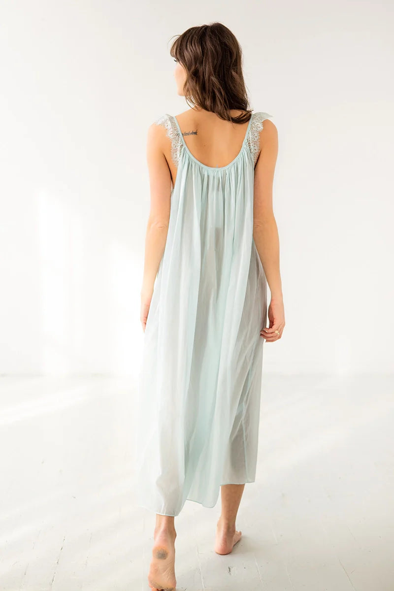 Betty Long Cotton Silk Blend Gown Salua Lingerie