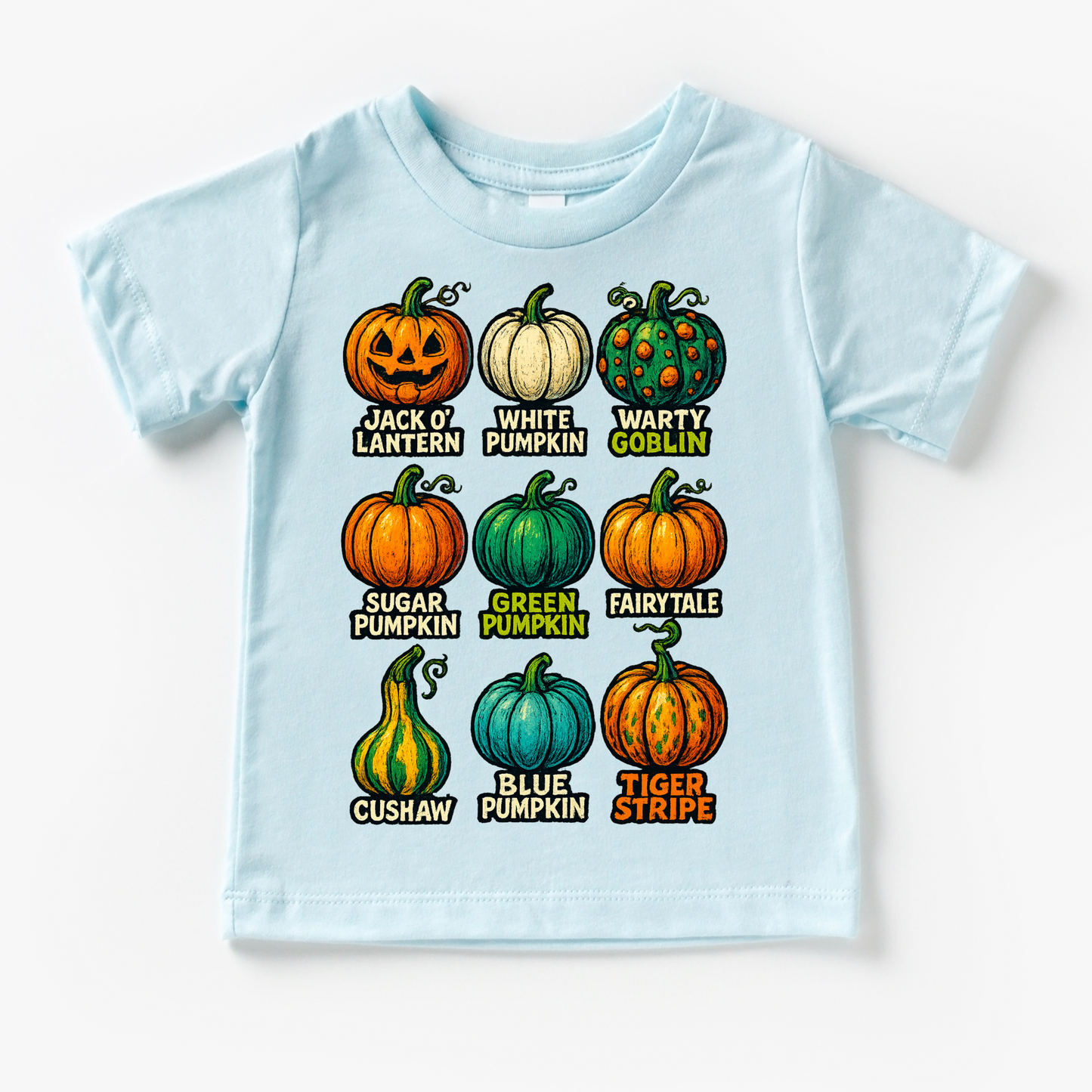 Types Of Pumpkins Fall Halloween Shirt - Pumpkin Tee