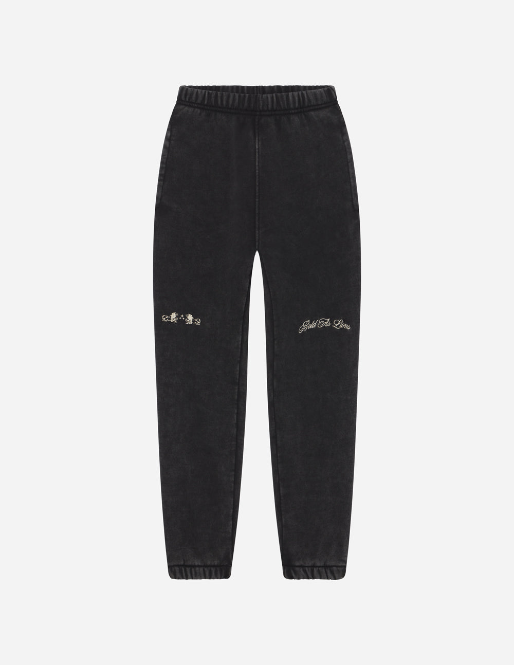 Unisex Black Sweatpant Relaxed Fit Bold as Lions