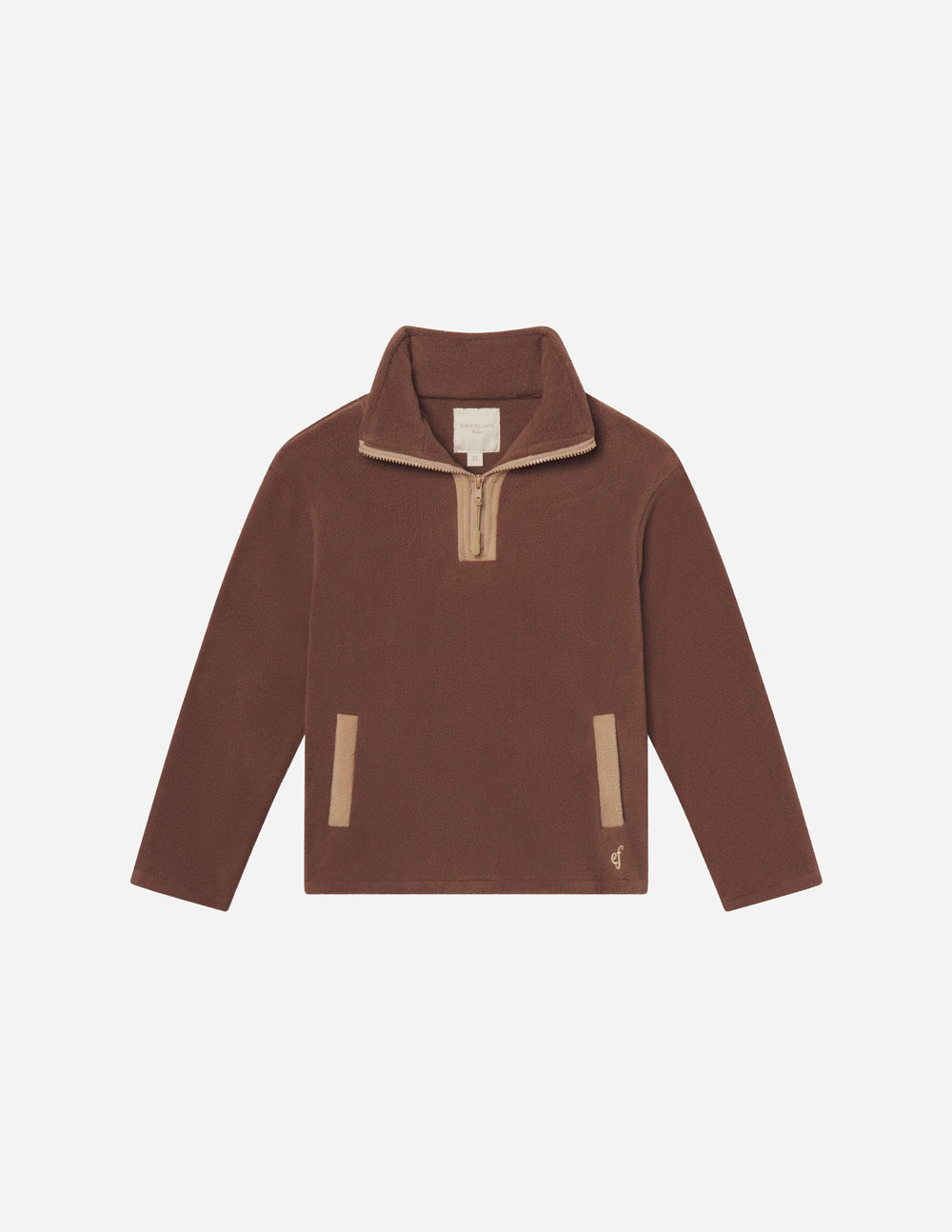 Brown Chestnut Oversized Fleece Kids Pullover