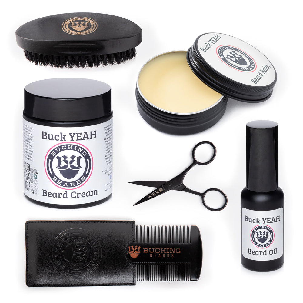 Beard Care Balm Cream Oil Grooming Kit for Men Bucking Beards
