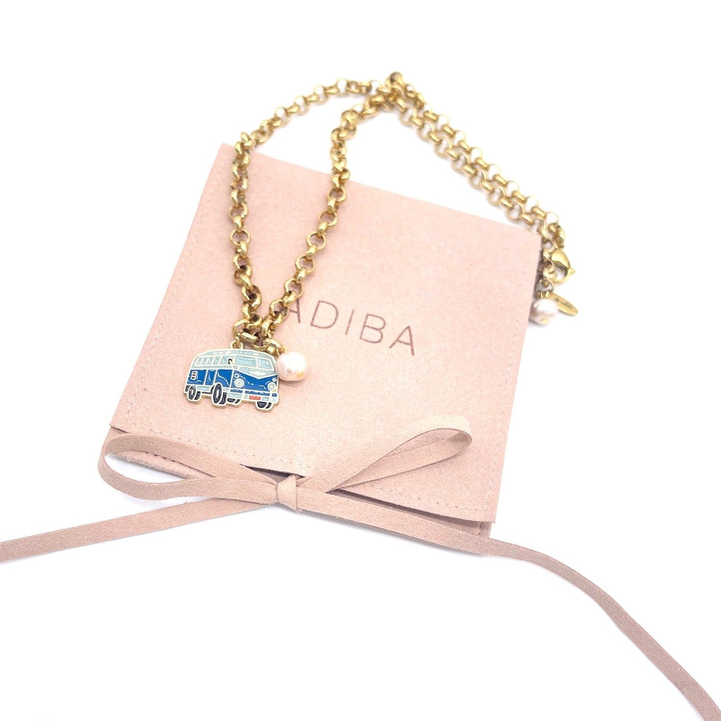 Retro Van 18k Gold Plated Necklace ADIBA