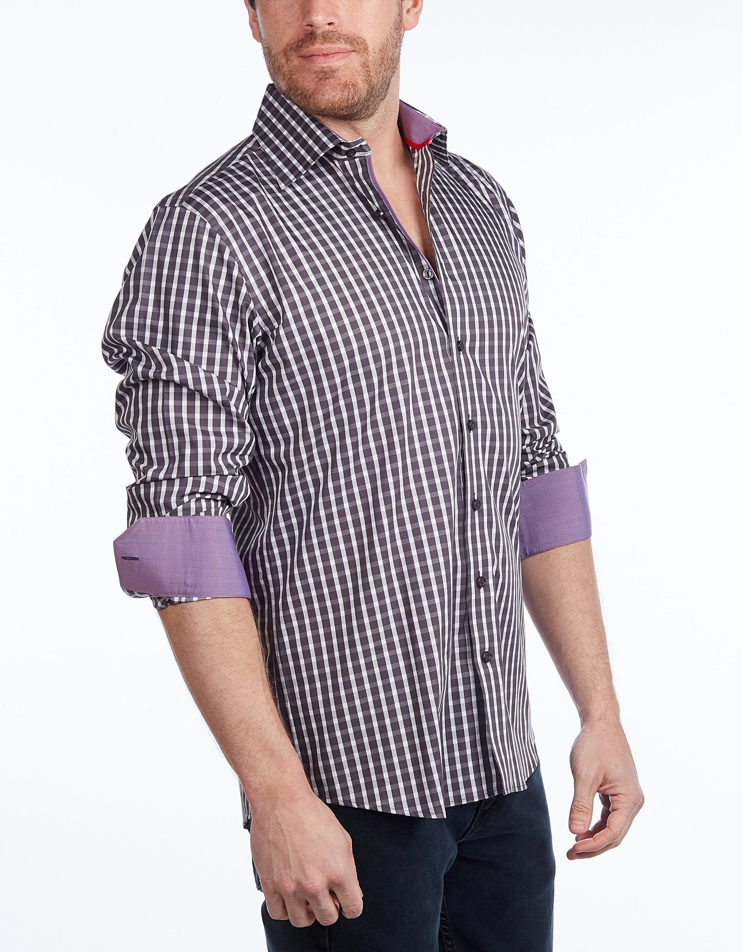 Button-Up Shirt // - Contemporary Fit - Contrast trimming - final sale - Size Small