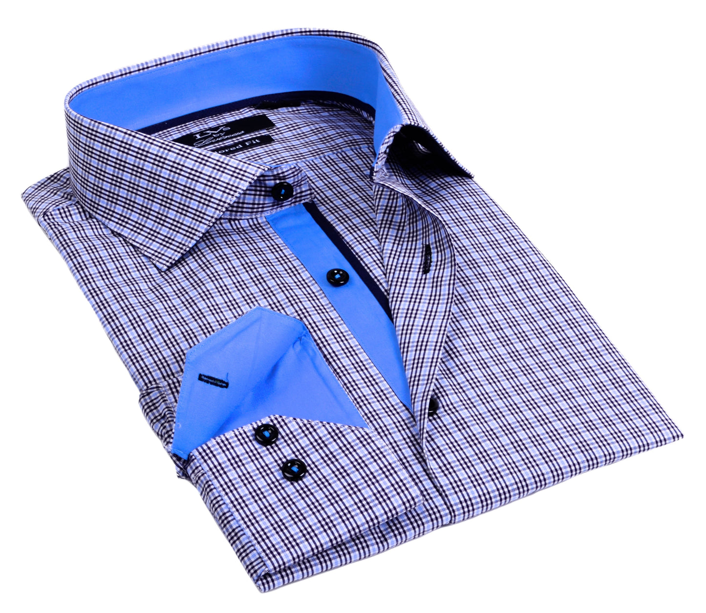Button-Up Shirt // - Tailored Fit - contrast trimming - final sale - Size Small
