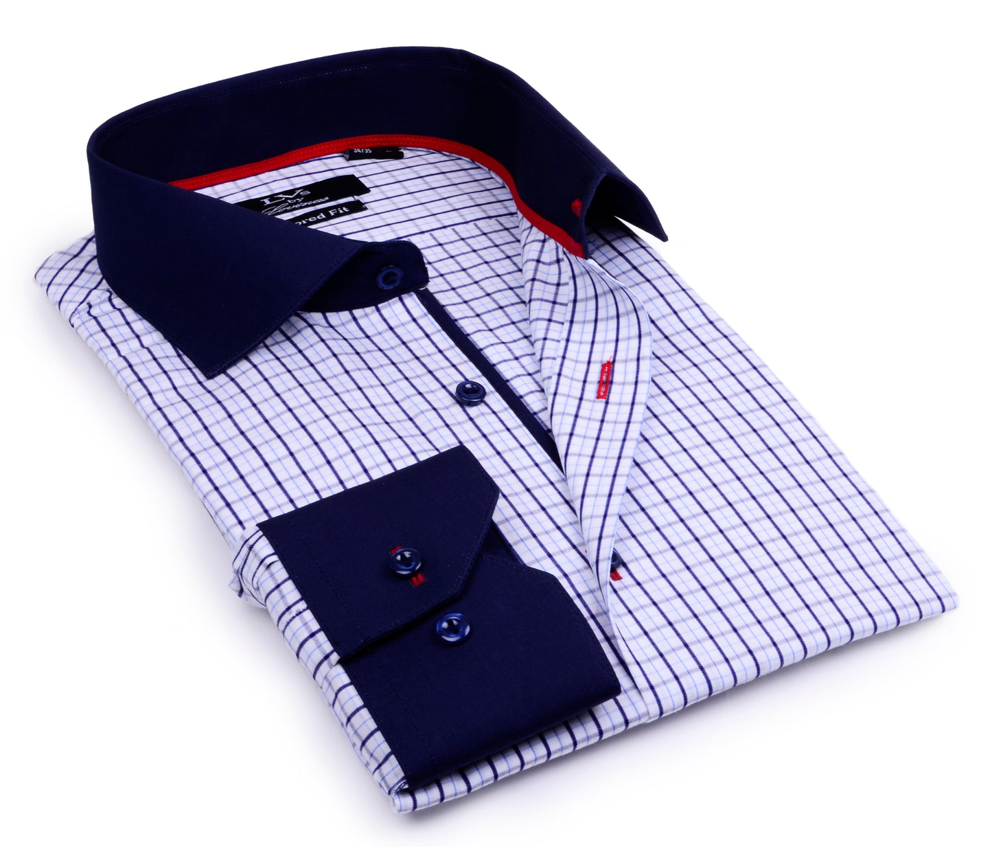 Button-Up Shirt // -Tailored Fit - contrast trimming - final sale - Size Small
