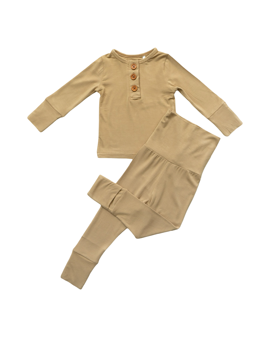 Tan Bamboo Infant 2-Piece Set Laree + Co.