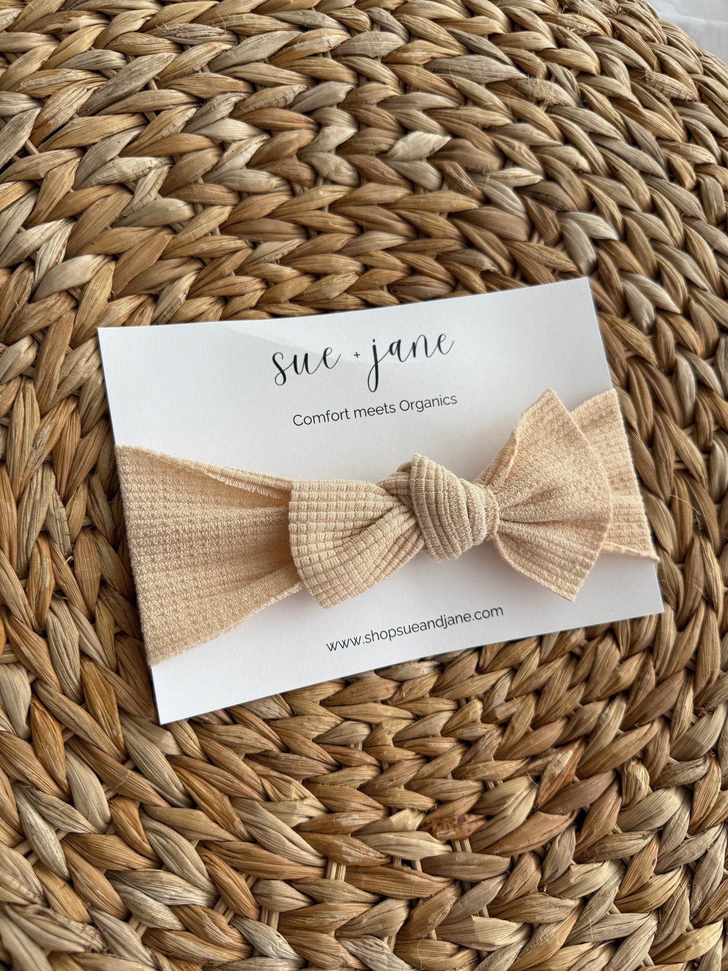 Organic Cotton Waffle Baby Headband | 0–2 Years