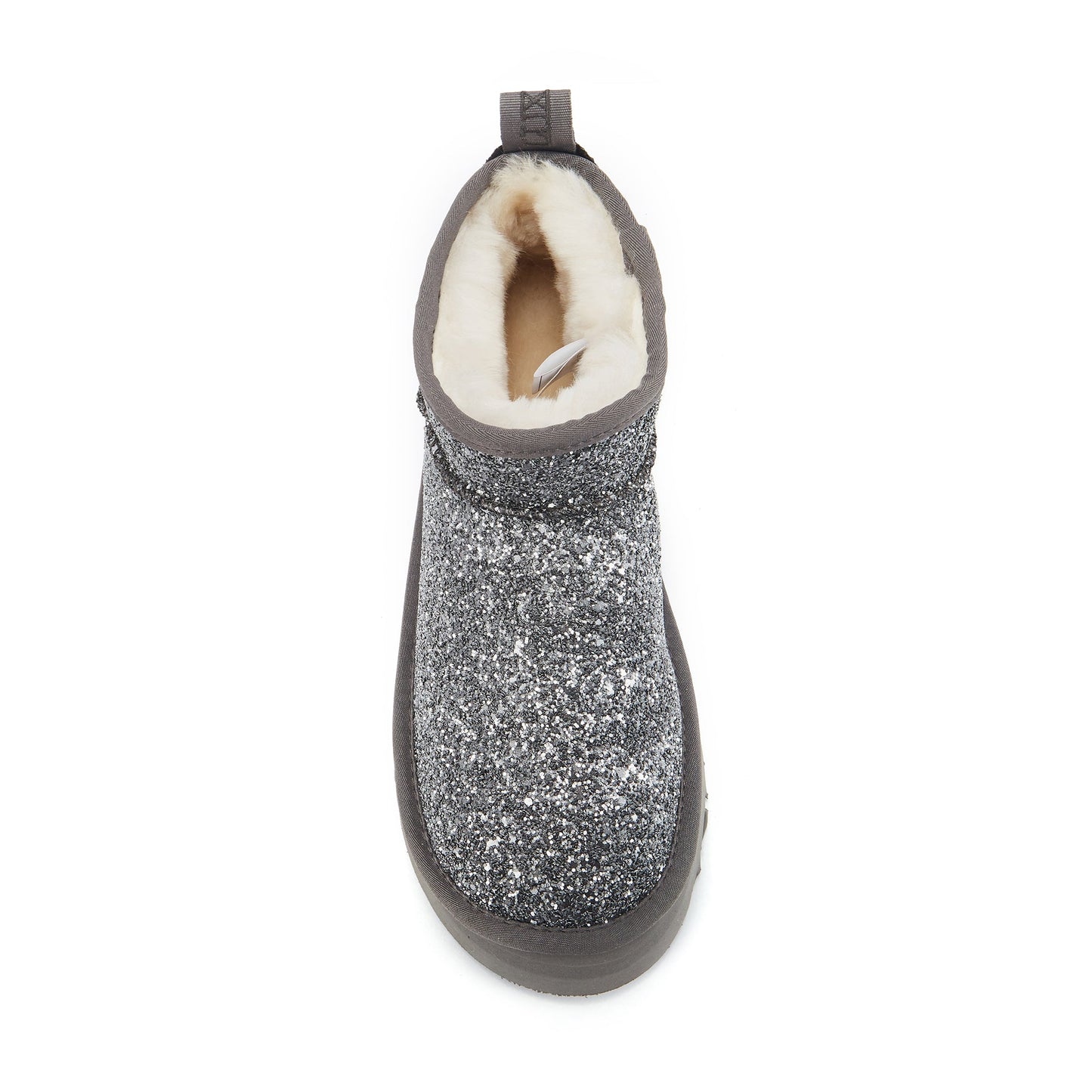 Ultra Short Scoop Cut Glitter Platform Shoes COSY ULTRA PLATFOAM GLITTER PEWTER Australia Luxe Collective