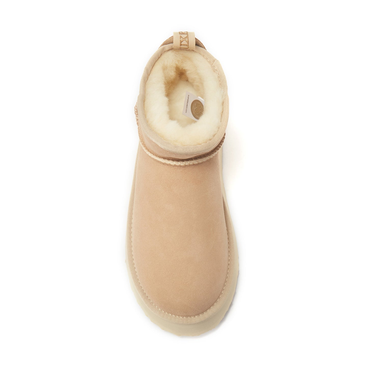 Cosy Ultra Short Scoop Cut Platform Sand Suede