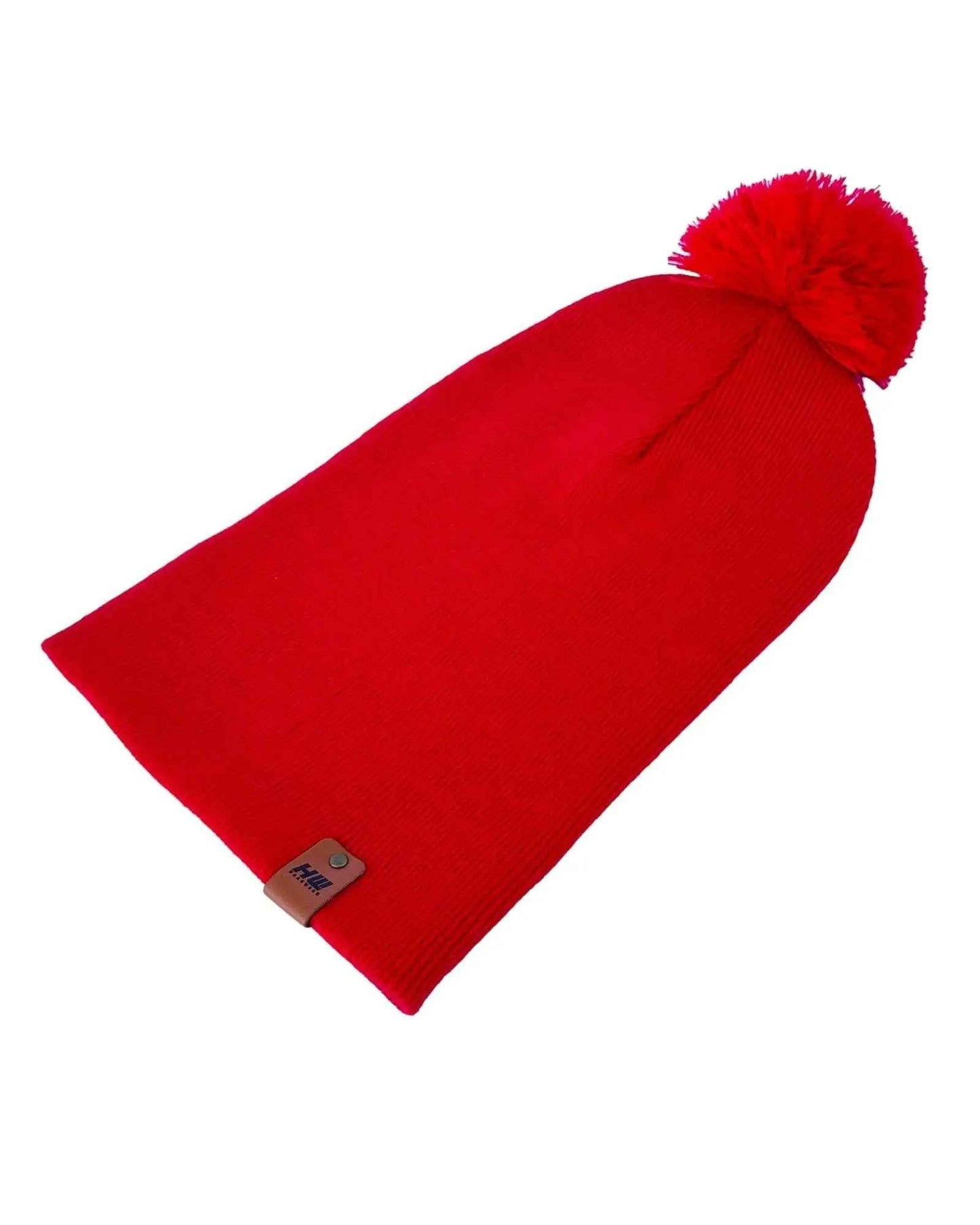 Pom Pom Scarlet Red Beanie HAAKWEAR USA