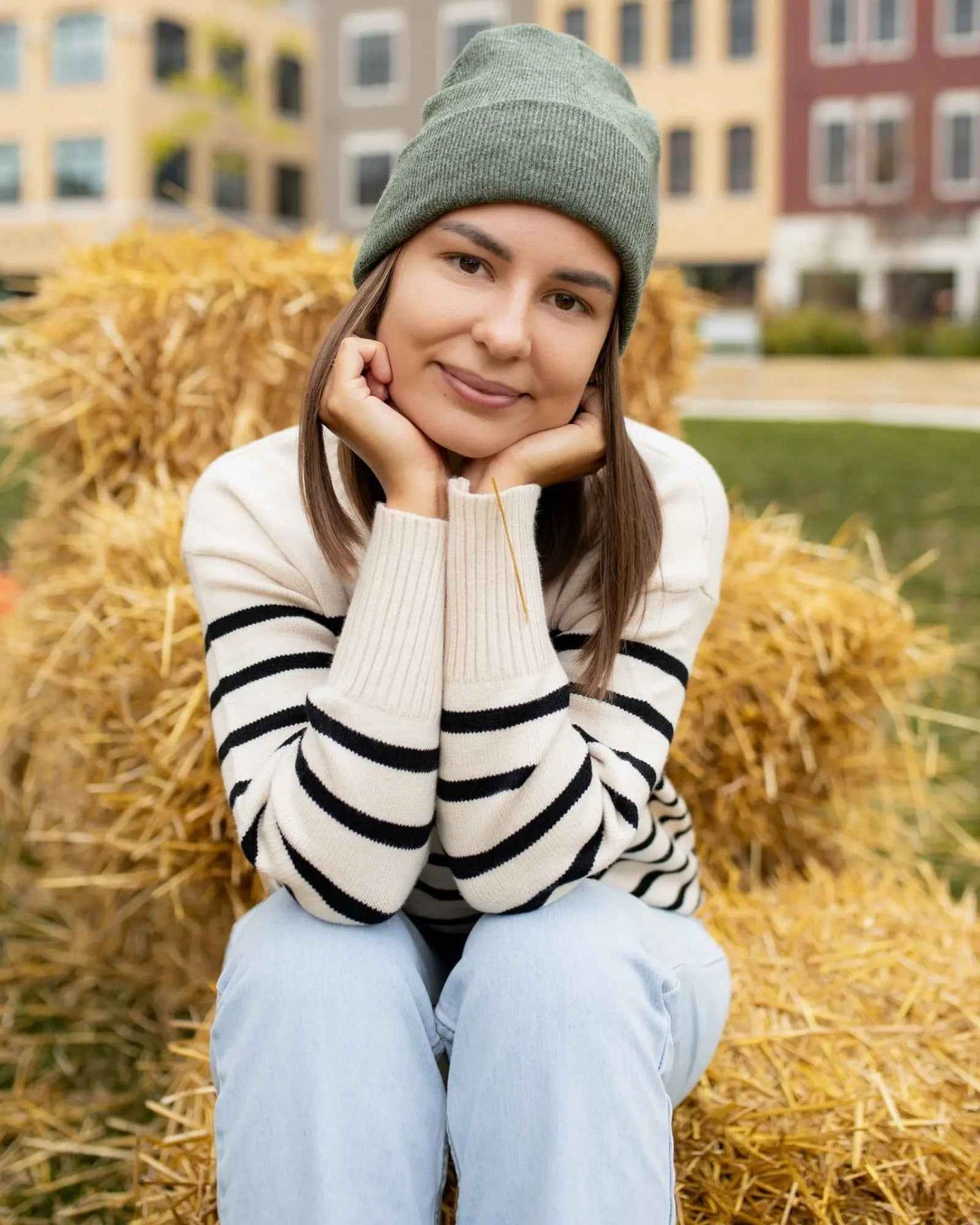 Silent Cuffed Beanie Forest Green CS107 Traditional HAAKWEAR