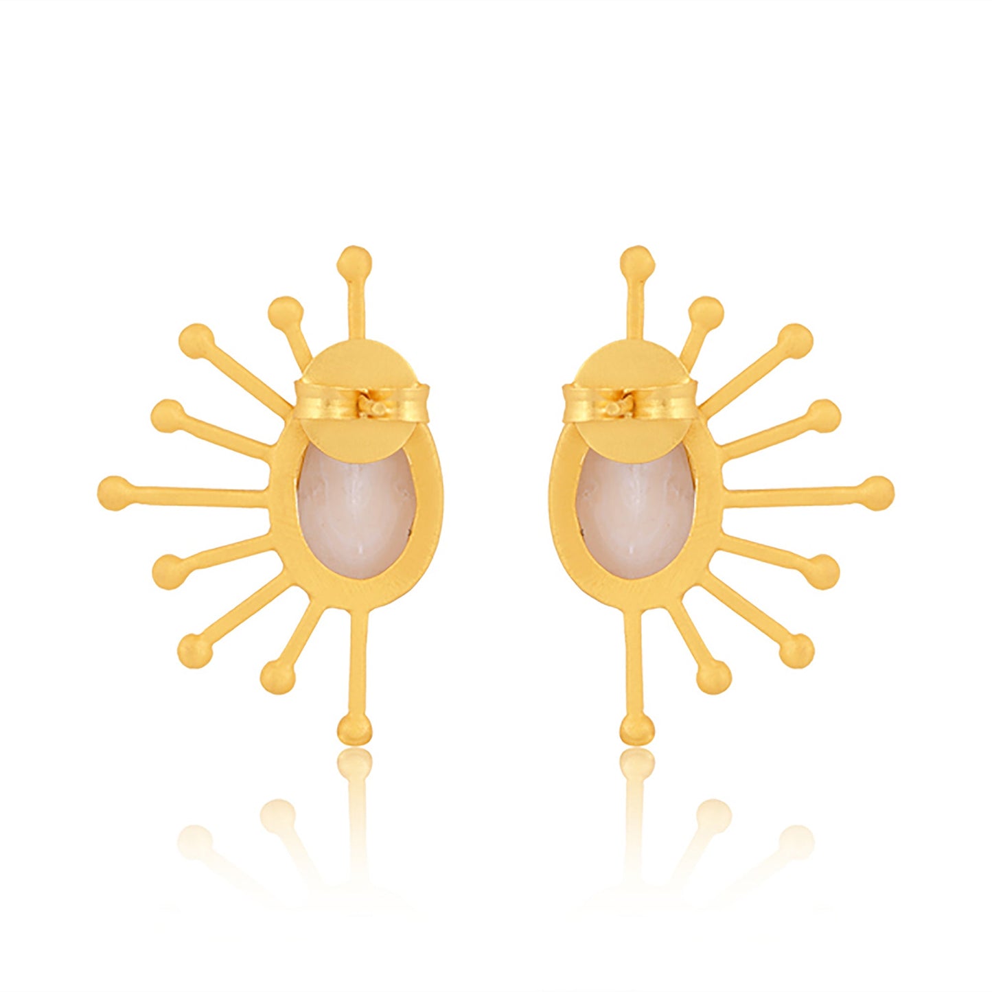 Ray of Sunshine Stud Earrings - Pearl