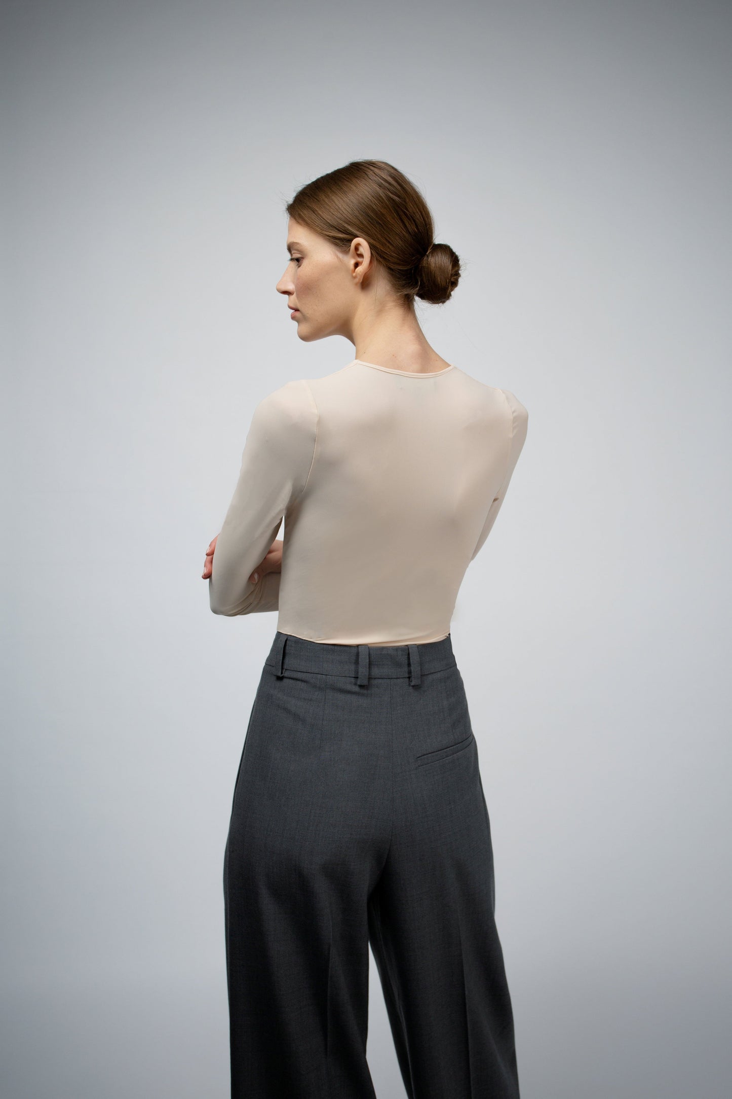 Nova Double Layer V-Neck Bodysuit Foam Long Sleeve Santicler