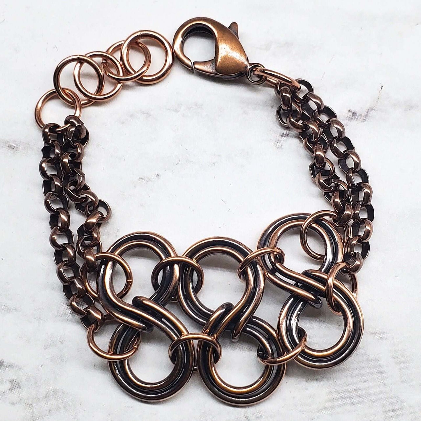 Copper Double Infinity Eternity Bracelet Alexa Martha