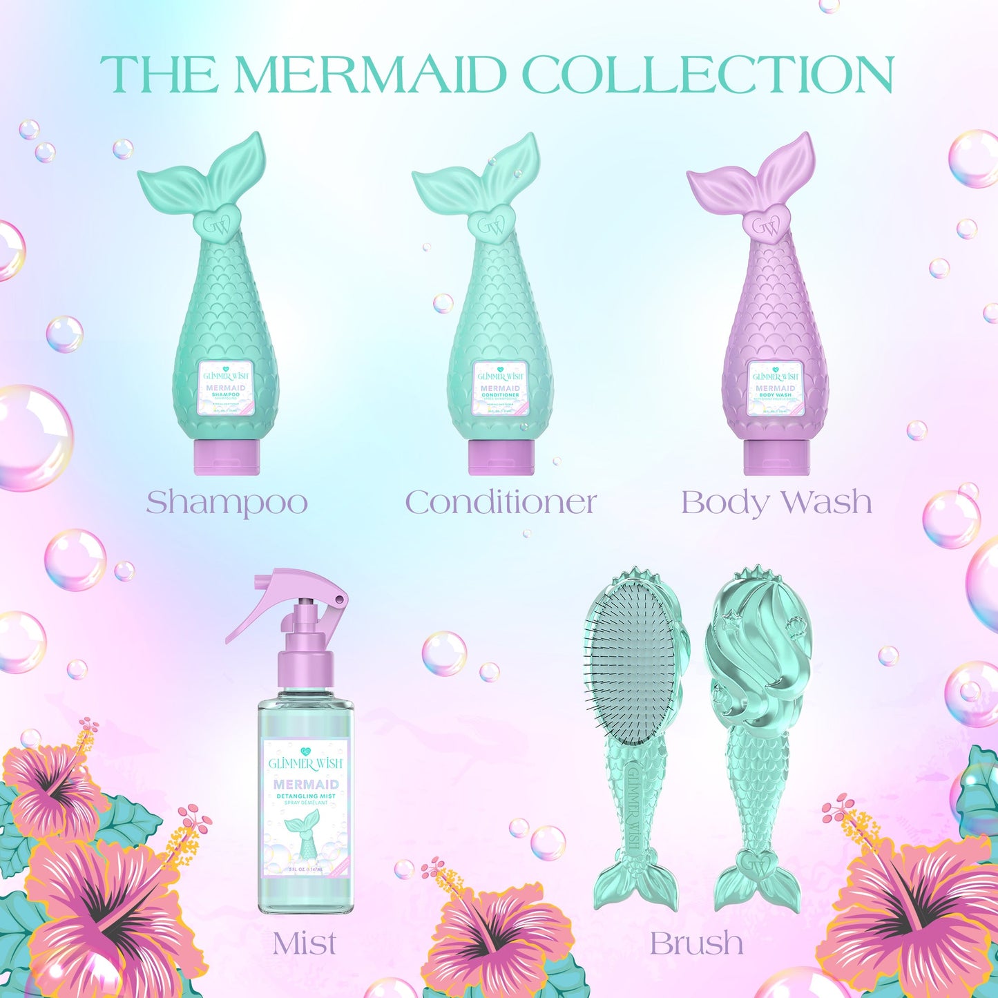 Mermaid Hair and Body Essentials Hair and Body Care Set Glimmer Wish